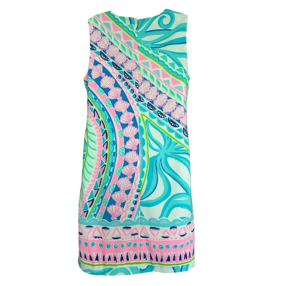 Lilly Pulitzer Narissa Stretch Shift Dress Multi Coco Island Size 6 Pink Cruise - Picture 7 of 12